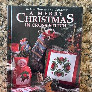 Better Homes And Gardens Christmas Cross-Stitch Book with Red and Green Designs